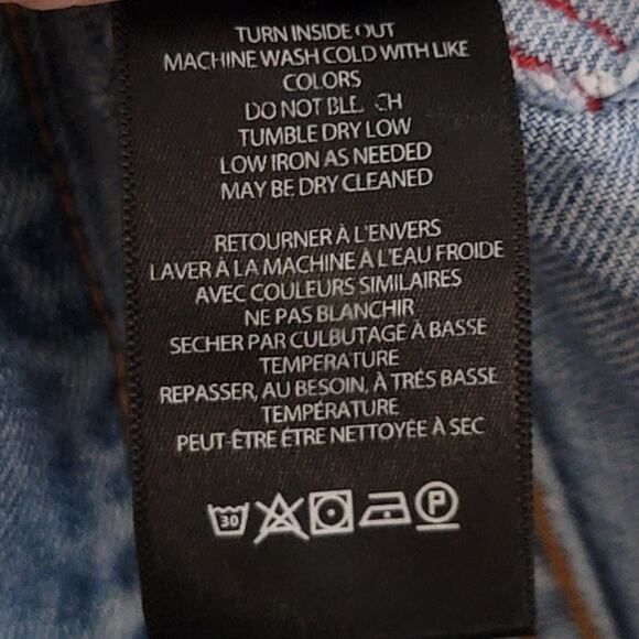 Urban Outfitters BDG Skater Baggy Jean Daisy Patch Distressed Flared Leg 25x32 - Picture 8 of 14